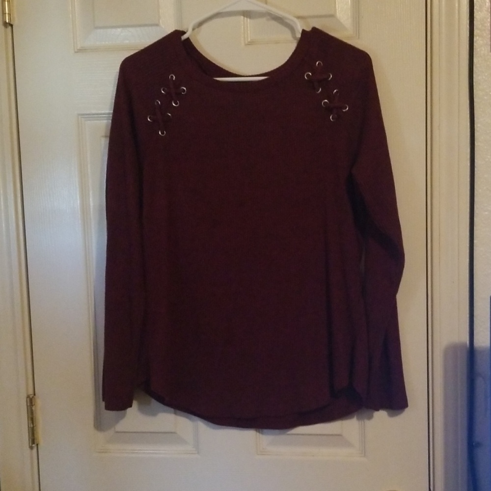 Ribbed long sleeve sweater